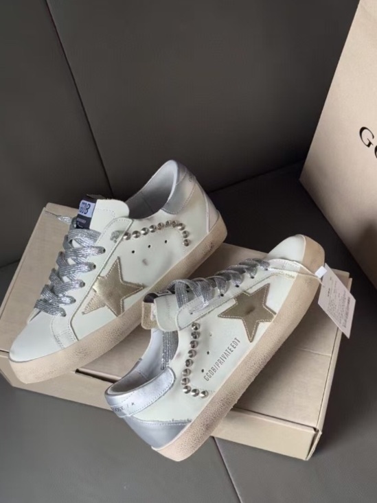 Golden Goose Shoes - Golden Goose Super-Star Studded Sneakers